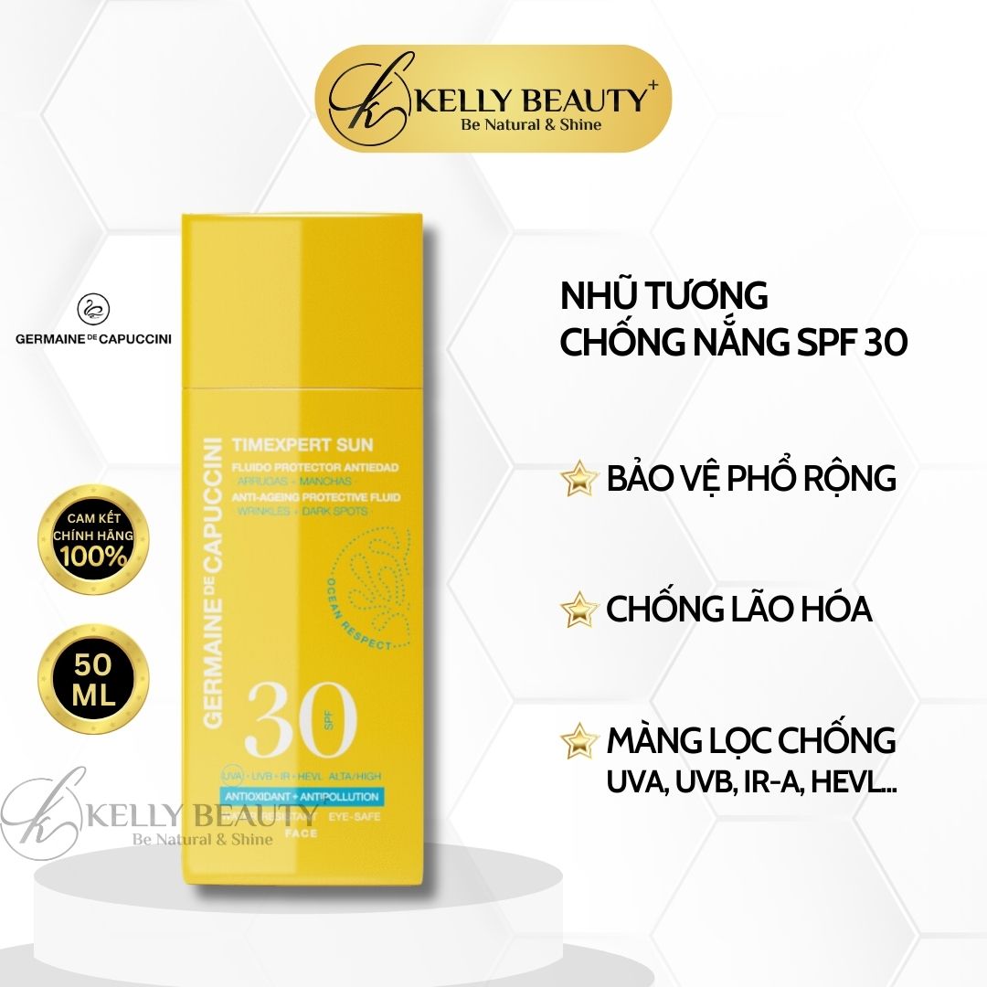 Nhũ Tương Chống Nắng Sinh Học Germaine Timexpert Sun Anti-Ageing Protective Fluid SPF 30 - Kelly Beauty