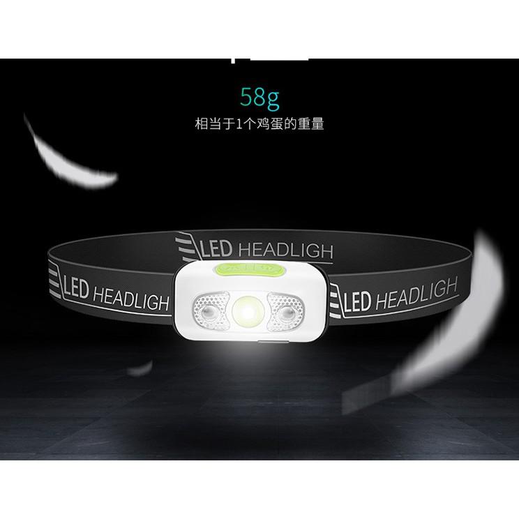 Đèn pha led đội đầu siêu nhẹ chống nước ,cảm biến hồng ngoại chất lượng 698