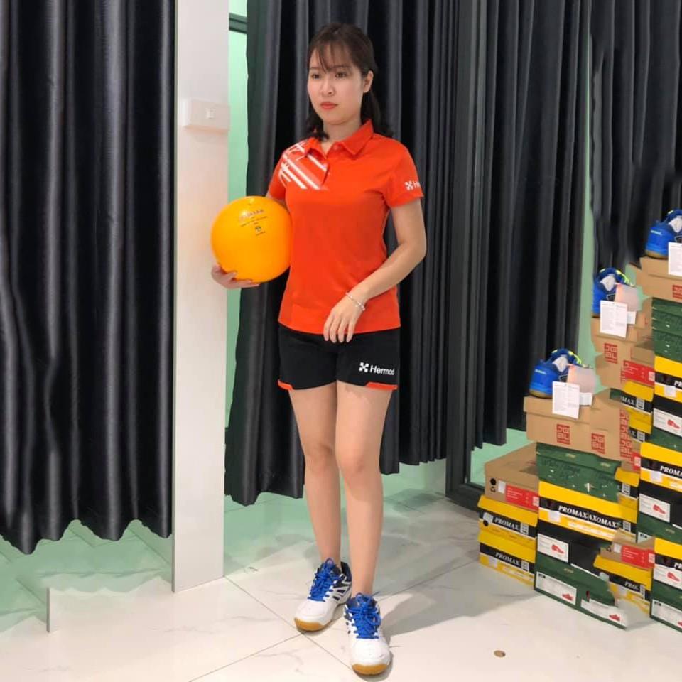 Áo Thể Thao Nữ HERMOD Tennis, Cầu Lông, Bóng Chuyền, Vải Co Dãn, Thoáng Mát, Thấm Hút B01CAM