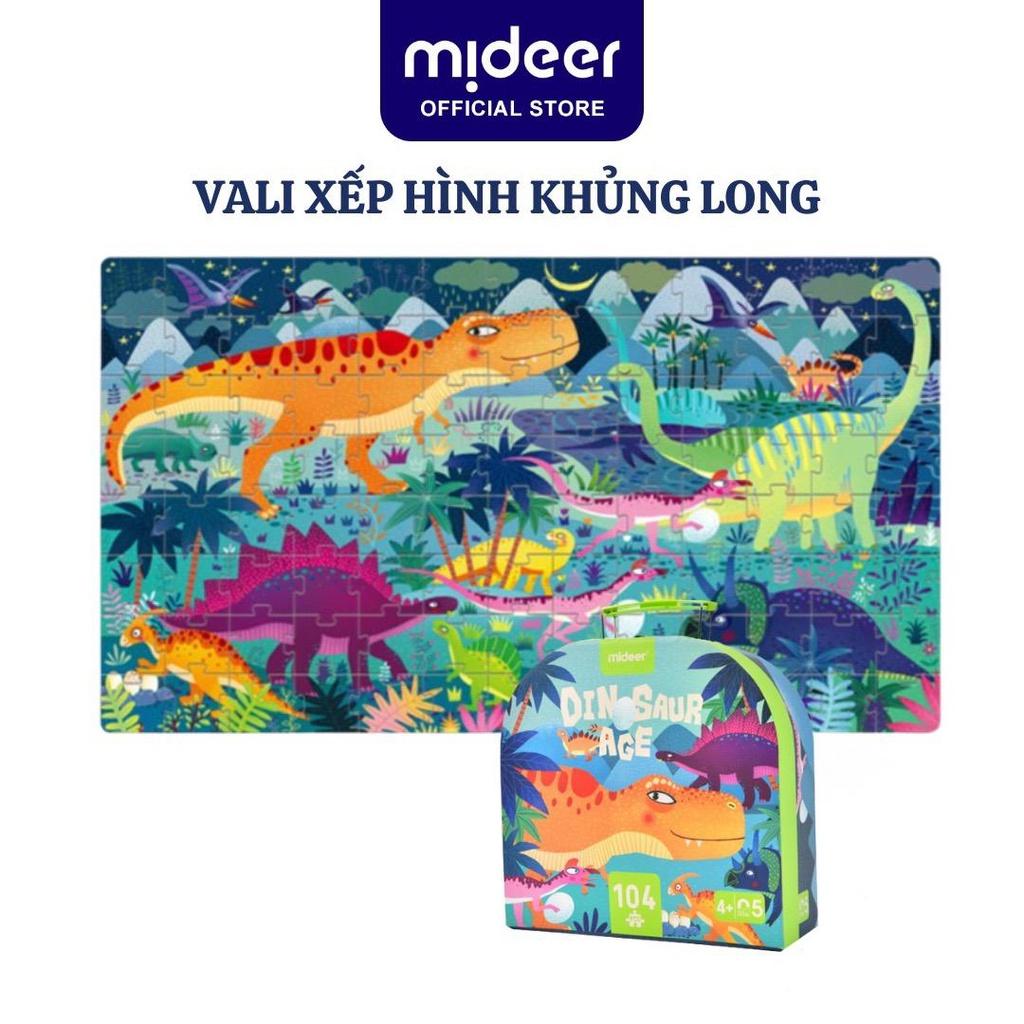 Đồ Chơi Xếp Hình Khủng Long 104 Mảnh Dinosaur Age Mideer Vali Gift Box Puzzle