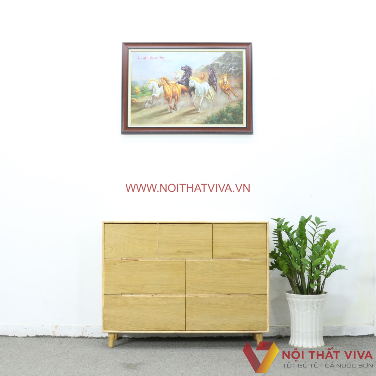 Tủ Gỗ Nhỏ Đựng Quần Áo Chân Cao Màu Sồi Mỹ Tự Nhiên Bền Đẹp Giá Rẻ