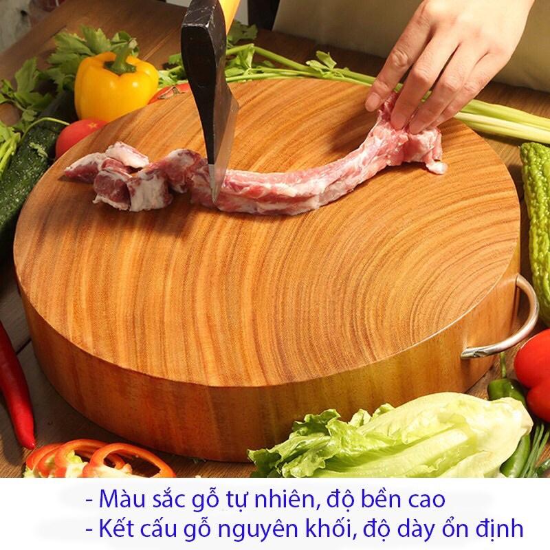 Thớt gỗ nghiến 30cm nguyên khối chuẩn 100%