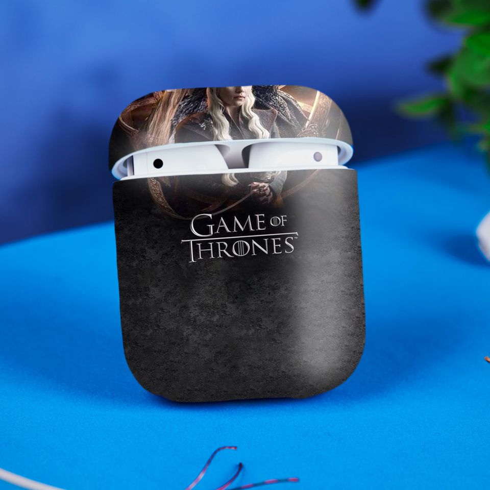 Miếng dán skin chống bẩn cho tai nghe AirPods in hình Game Of Throne - 003 (bản không dây 1 và 2)