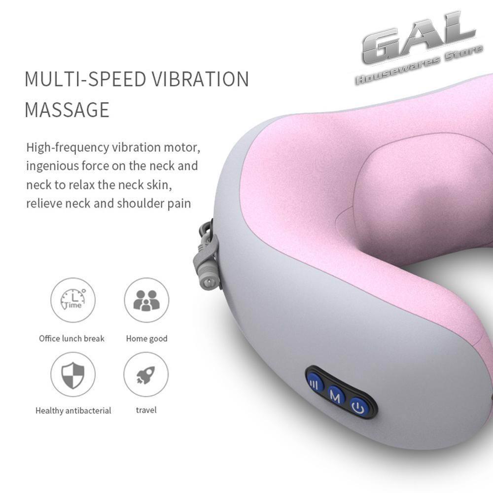 Gối massage cổ chữ U cao cấp đa năng mát xa cổ tiện dụng, matxa cổ vai gáy Gối Du lịch Dễ dàng sử dụng