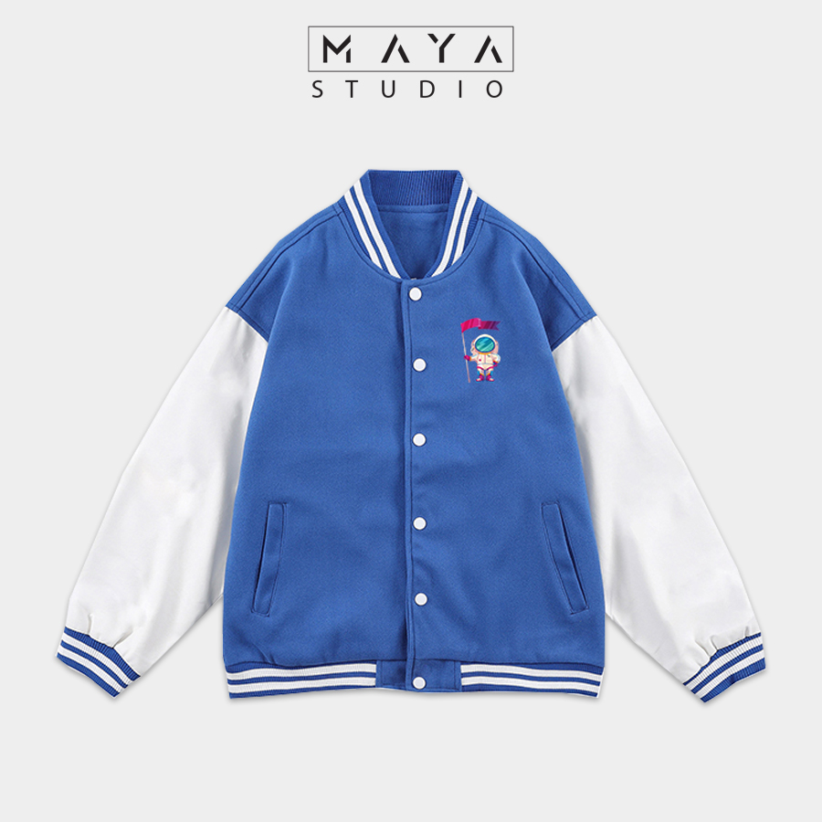 Áo Khoác Bomber MAYA Album SPACE form rộng Unisex nam nữ kiểu Varsity Jacket hot trend cực chất phong cách trẻ trung