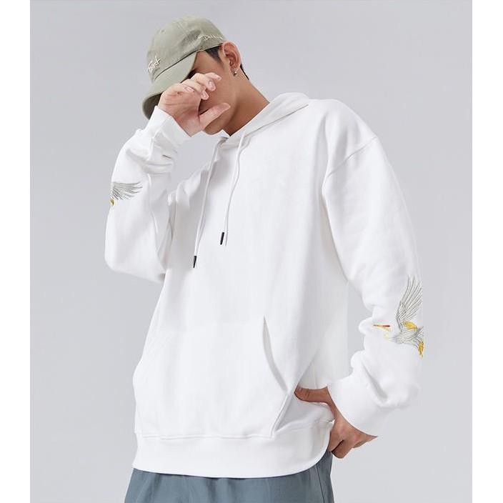 ÁO HOODIE NAM NỮ IN ĐÀN HẠC UNISEX FREESIZE DƯỚI 65KG, Áo Hoodie Nón Unisex Nam Nữ Chất Vải Nỉ Freesize 1 kích cỡ Form Dáng Rộng Dưới 65kg Mặc Đẹp-Jins Store