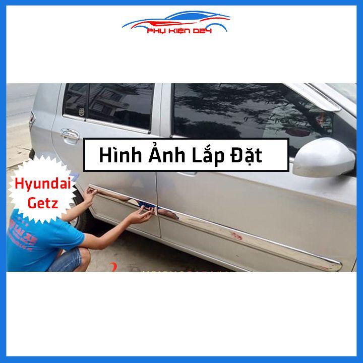 Bộ ốp nẹp sườn Getz mạ crom trang trí làm đẹp xe