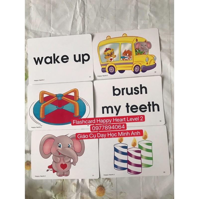 Flashcards Happy Heart Stater -1-2 đủ bôk ️Thẻ dạy Tiếng Anh cực đẹp️