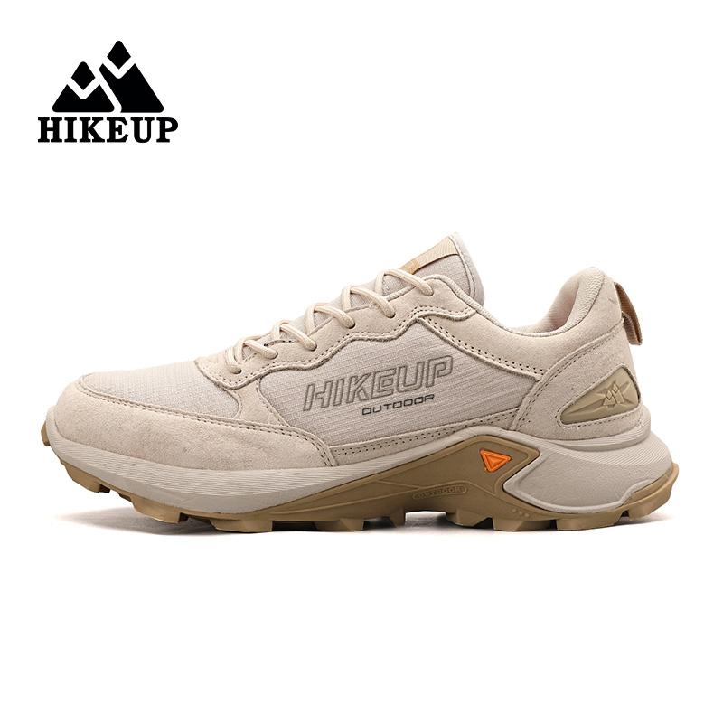 HIKEUP Ngoài Trời Mới Giày Sneaker Nam Nữ Thoáng Khí Đường Mòn Chạy Bộ Đi Bộ Đường Dài Đi Bộ Thể Thao Chiến Thuật Nam Da Lộn Color: Beige Shoe Size: 44