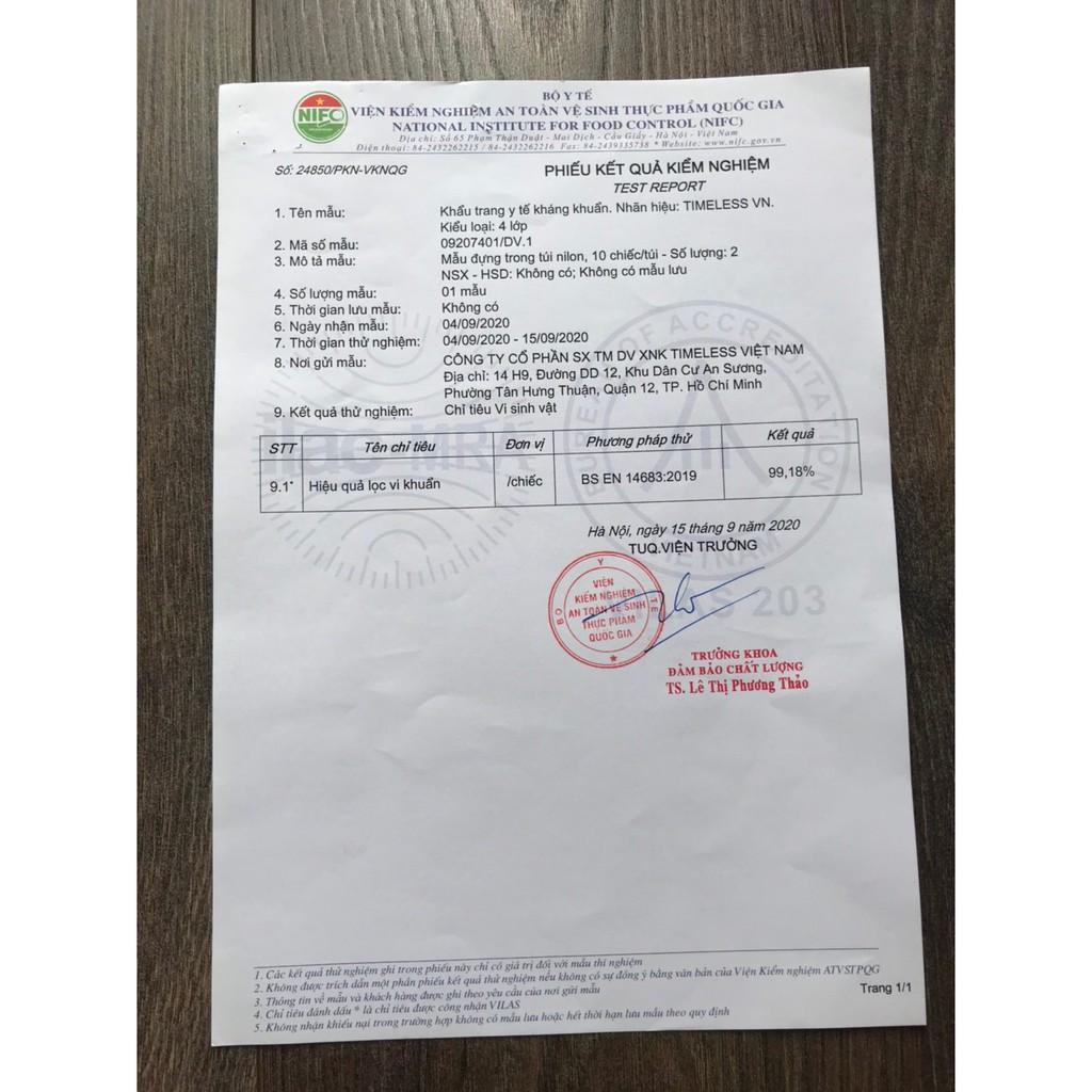 Khẩu Trang Y Tế Kháng Khuẩn 4 lớp - Lọc bụi, Lọc Mùi, Lọc Khí, Kháng Khuẩn, Bảo Vệ Đường Hô Hấp