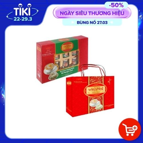 Yến Sào cao cấp win'snest Tổ Yến Chưng Sẵn Bổ Sung Canxi 20% (6 Lọ/Hộp) thích hợp cho người lớn bổ sung canxi và khoáng chất ngừa loãng xương, chống lão hóa.