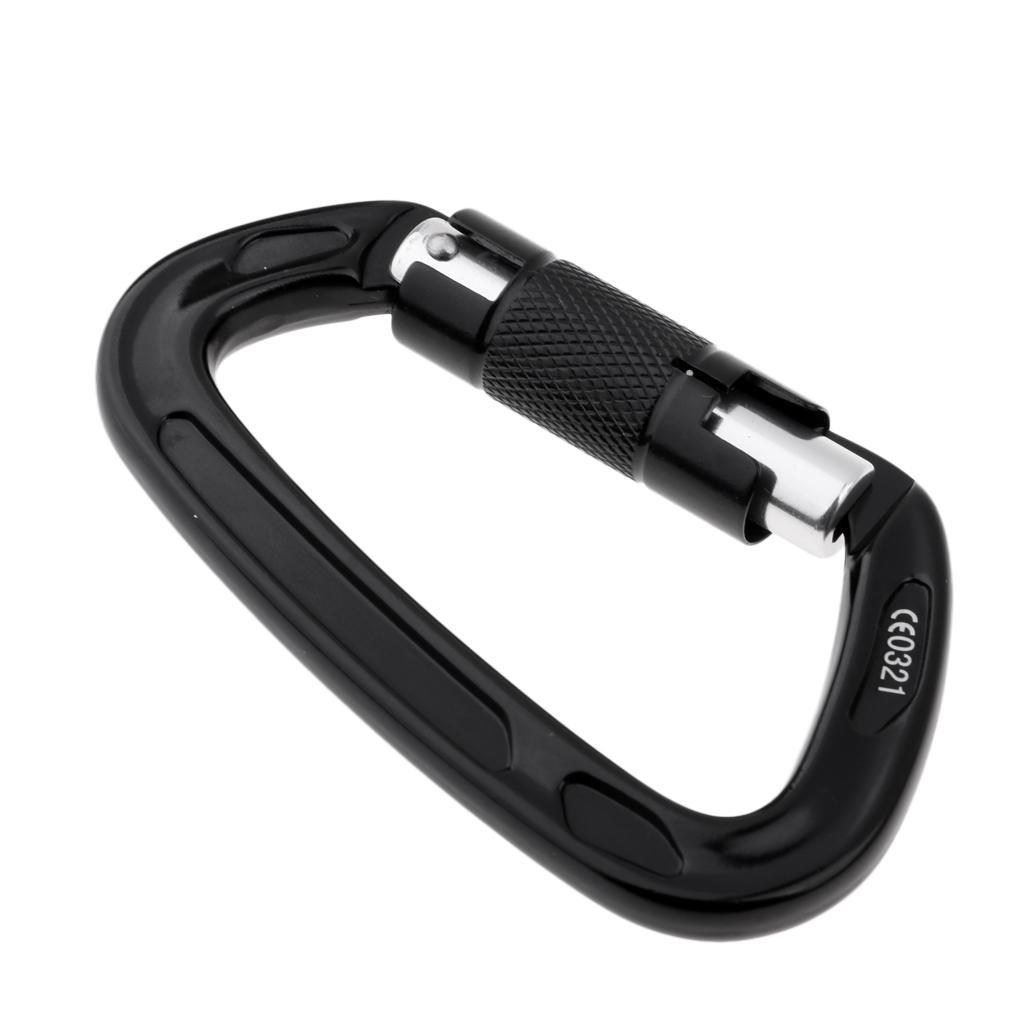 2Pcs Screwgate Auto Locking Carabiner for Hammock Camping Hiking Outdoor