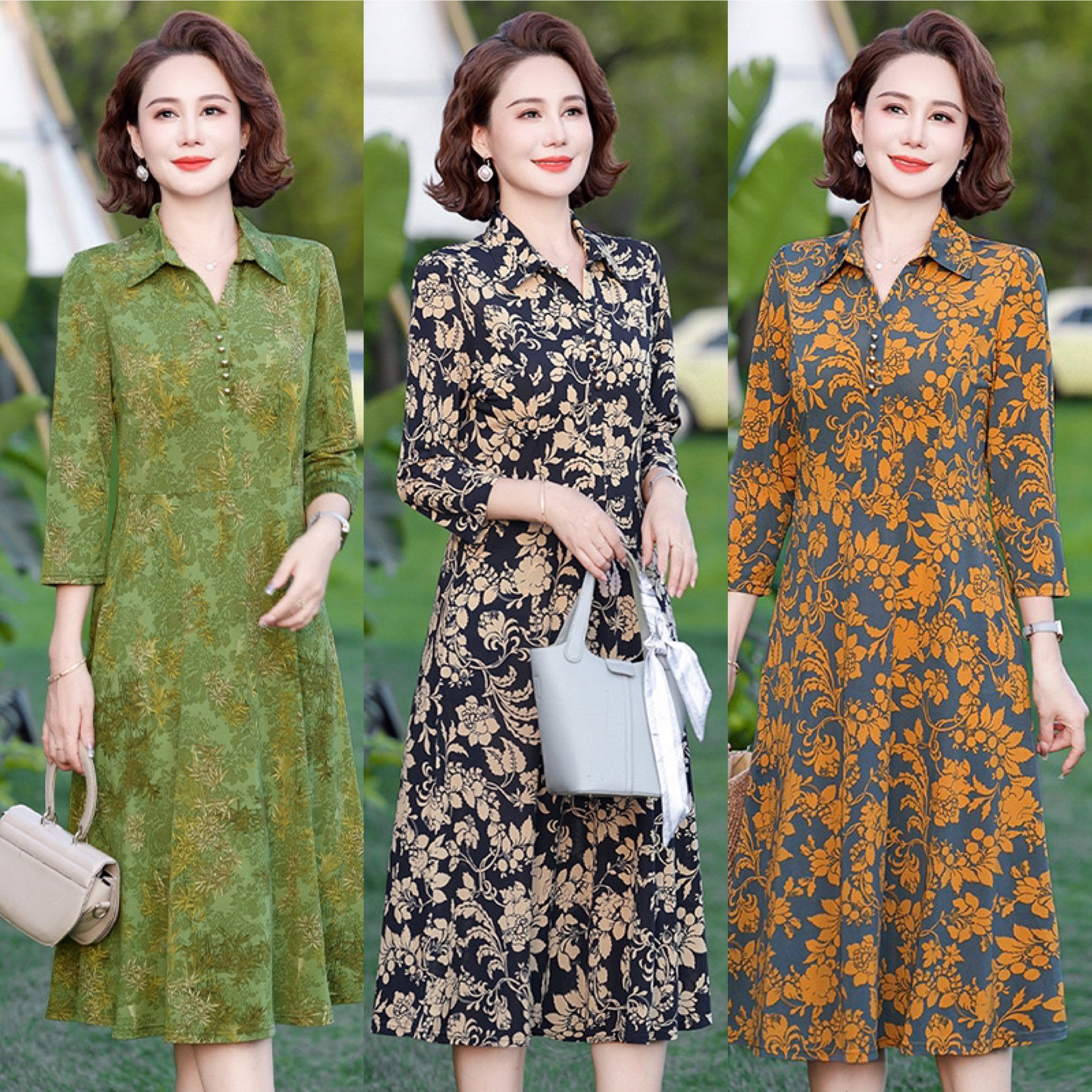 Đầm trung niên tặng mẹ mẫu mới thoáng mát