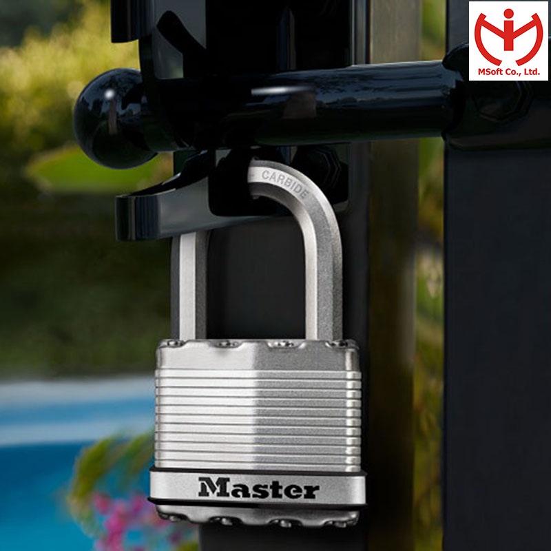 Ổ khóa Master Lock M5 XDLF thân thép lá rộng 50mm càng dài 38mm 2 chìa - MSOFT