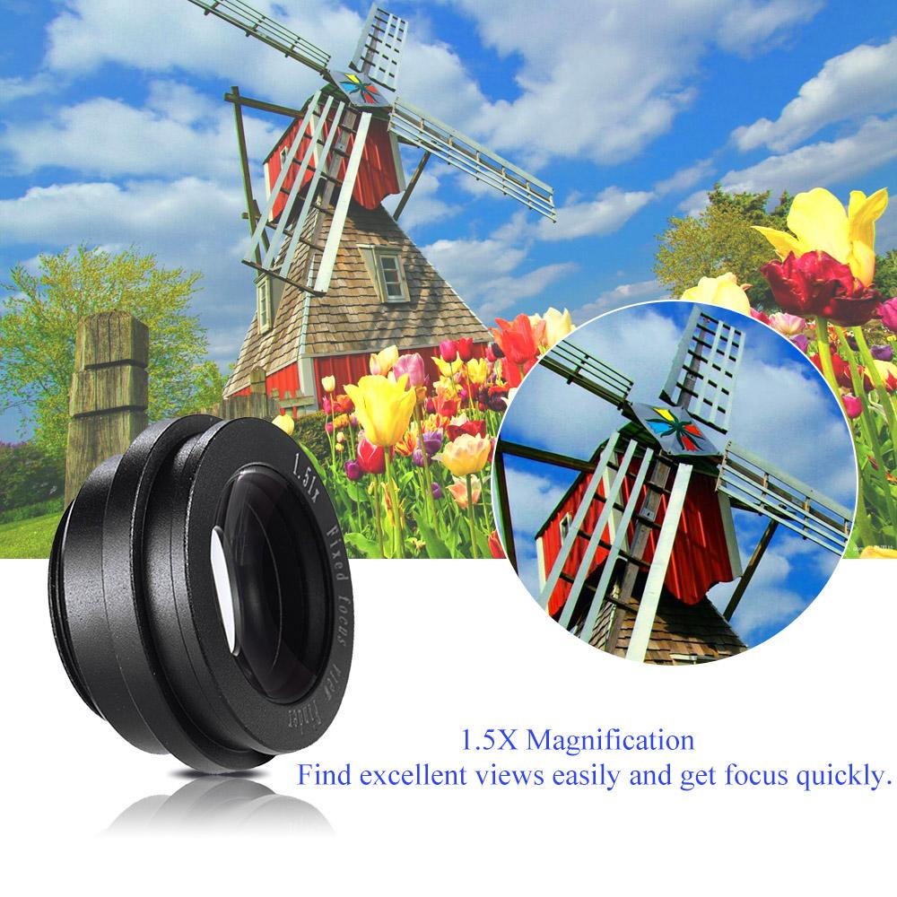Kính ngắm lấy nét cố định 1.51X Kính lúp cho máy ảnh DSLR w / 2 *