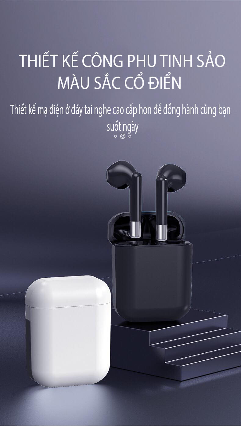 Tai nghe bluetooth không dây Anncoe Annpods AP19 True Wireless chống ồn hiệu quả - Thiết kế trẻ trung, cá tính – Định vị - Cảm ứng – Thời gian sử dụng lên tới 4h - Hàng Chính Hãng