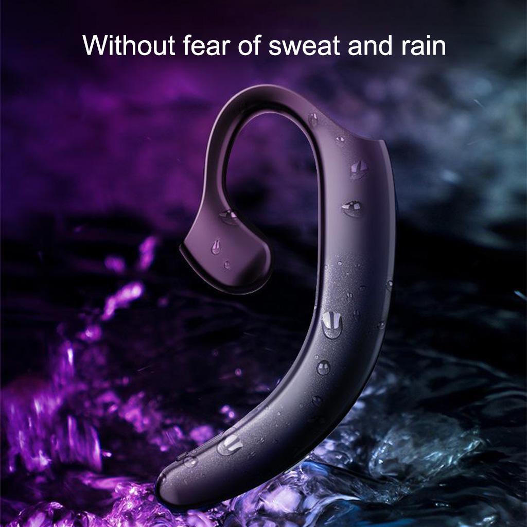 2xBluetooth Bone Conduction Headset Wireless Sport Headphone Earphone W/ Mic