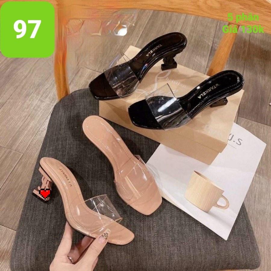 Dép Cao Gót Nữ 5p Phân Gót LS Quai Trong - MS 097