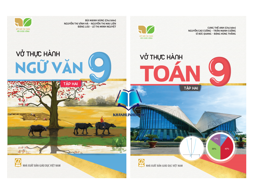 Sách - Combo Vở thực hành Toán + Ngữ Văn 9 (Kết nối tri thức với cuộc sống)