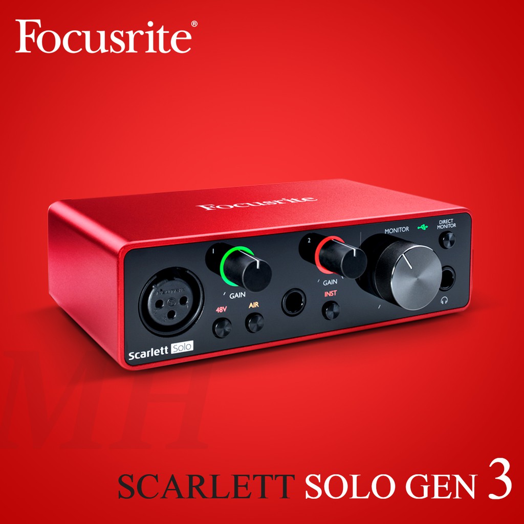 Combo thu âm, livestream Micro TakStar PC-k200, Sound card Focusrite Scarlett Solo Gen 3 - Kèm full phụ kiện kẹp micro, màng lọc, giá đỡ ĐT, dây canon, dây livestream - Hỗ trợ thu âm, livestream, karaoke online chuyên nghiệp - Hàng Chính Hãng