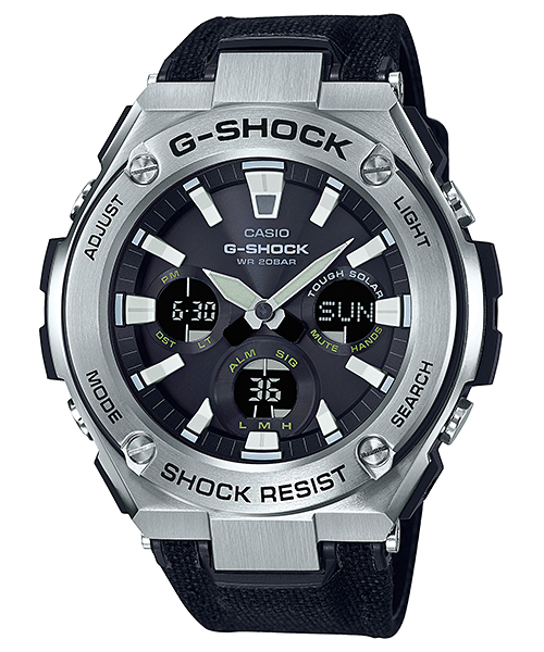 Đồng Hồ Nam Dây Vải Casio G-Shock GST-S130C-1A Vỏ Thép Chính Hãng | GST-S130C-1ADR Pin Năng Lượng Mặt Trời