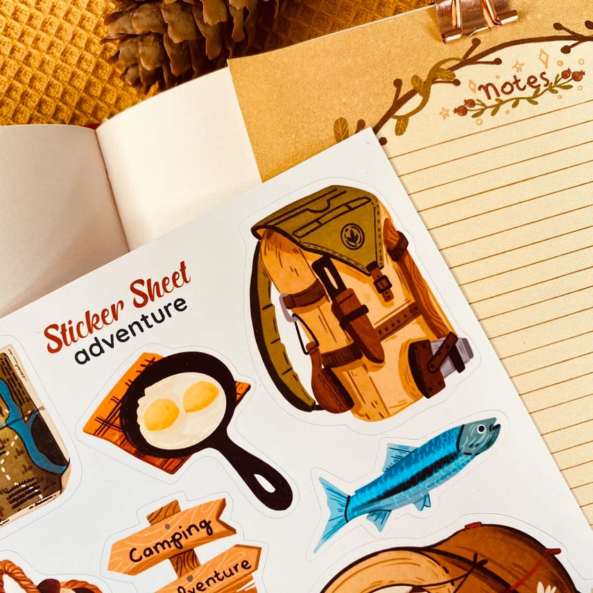 Sticker sheet adventure - chuyên dán, trang trí sổ nhật kí, sổ tay | Bullet journal sticker - unim081