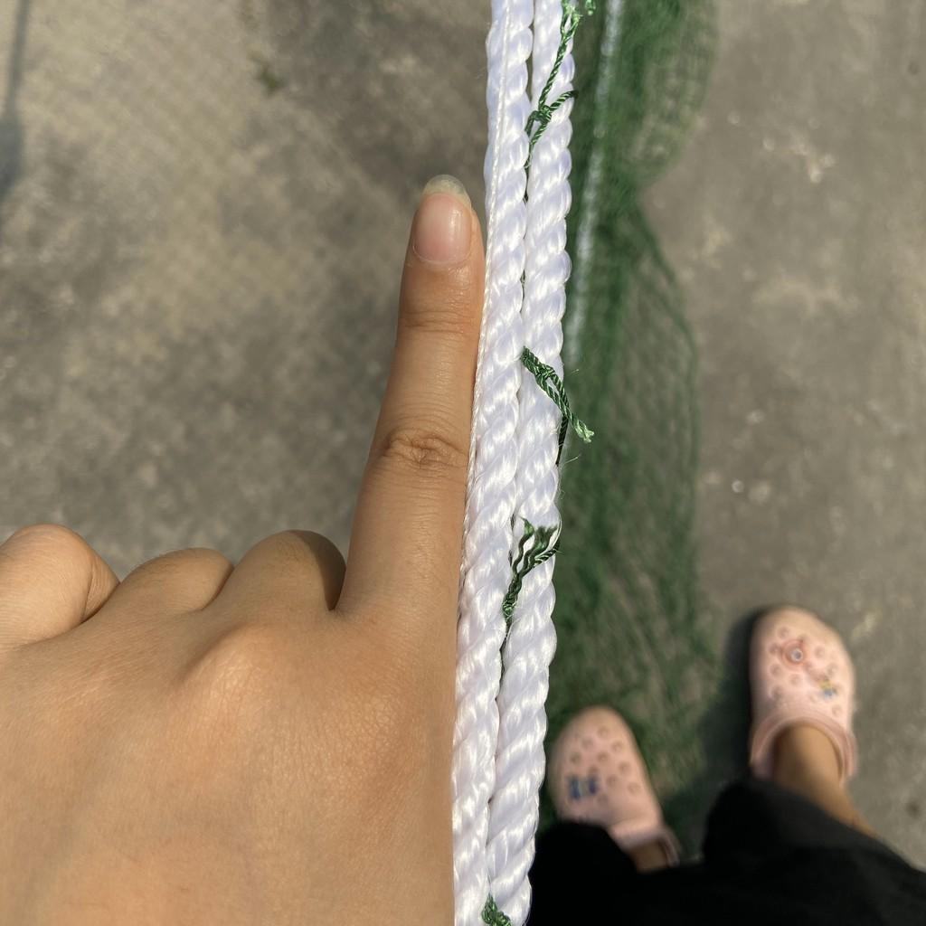 Lưới vét cá dù Thái dài 100m cao 4m5 sợi 18 mắt 6cm túi 10m hàng đặt theo yêu cầu