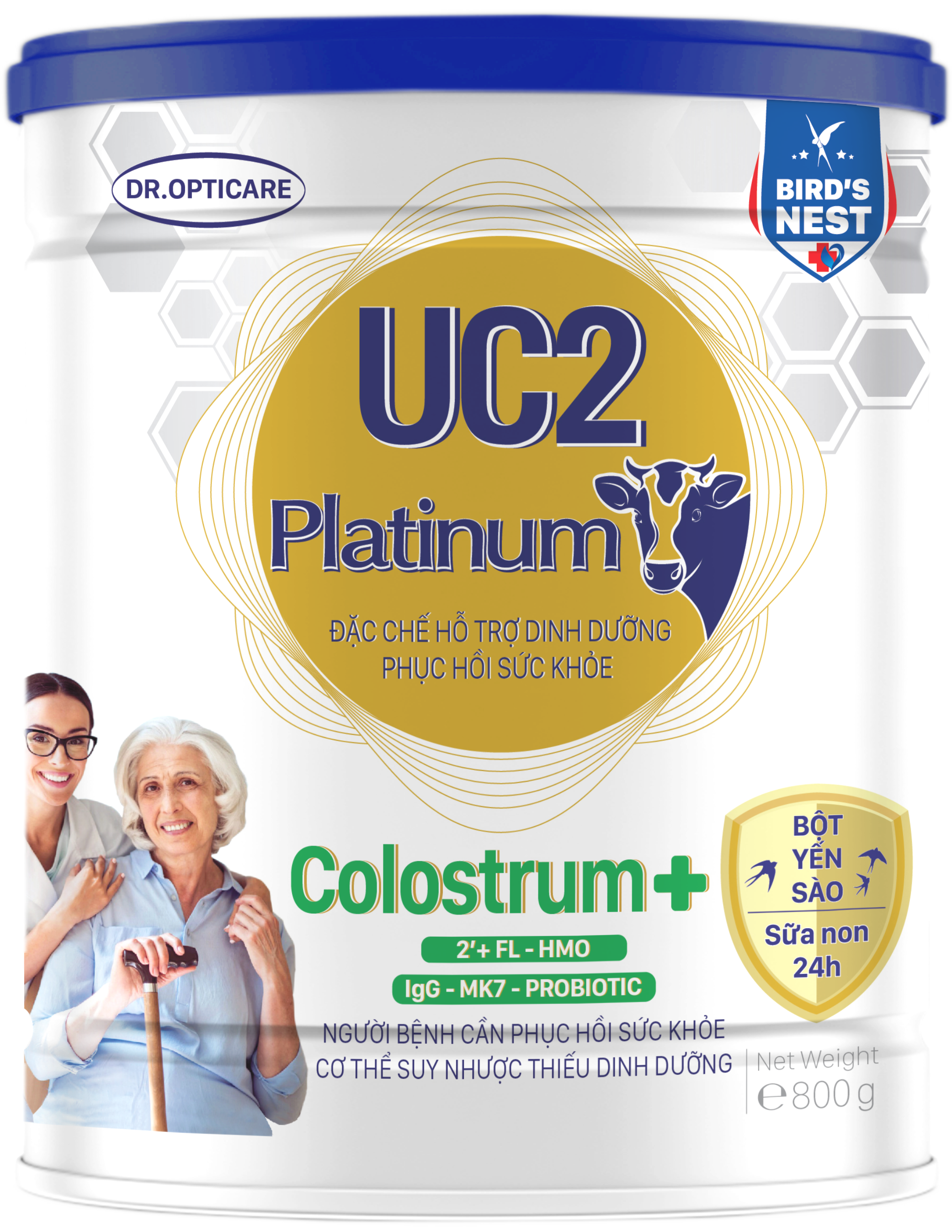 Sữa bột UC2 Platinum Colostrum + 800g (người bệnh cần phục hồi sức khỏe, cơ thể suy nhược thiếu dinh dưỡng)