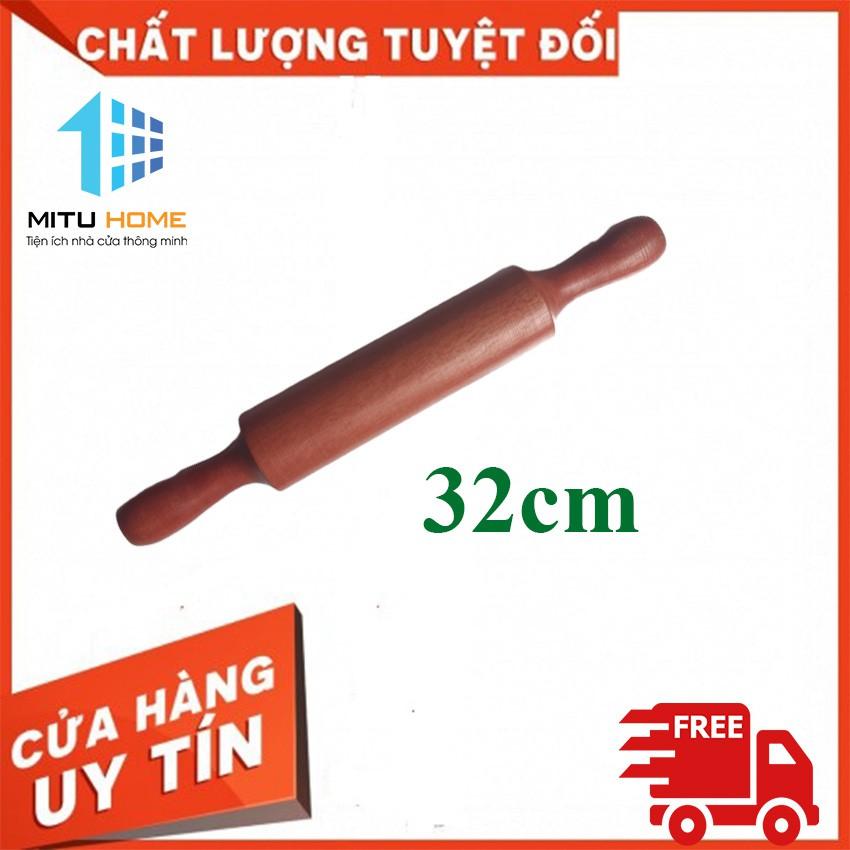  Cây lăn bột gỗ làm bánh -rất hiệu quả, tiện lợi, chất liệu gỗ lim- Chiều dài 32cm