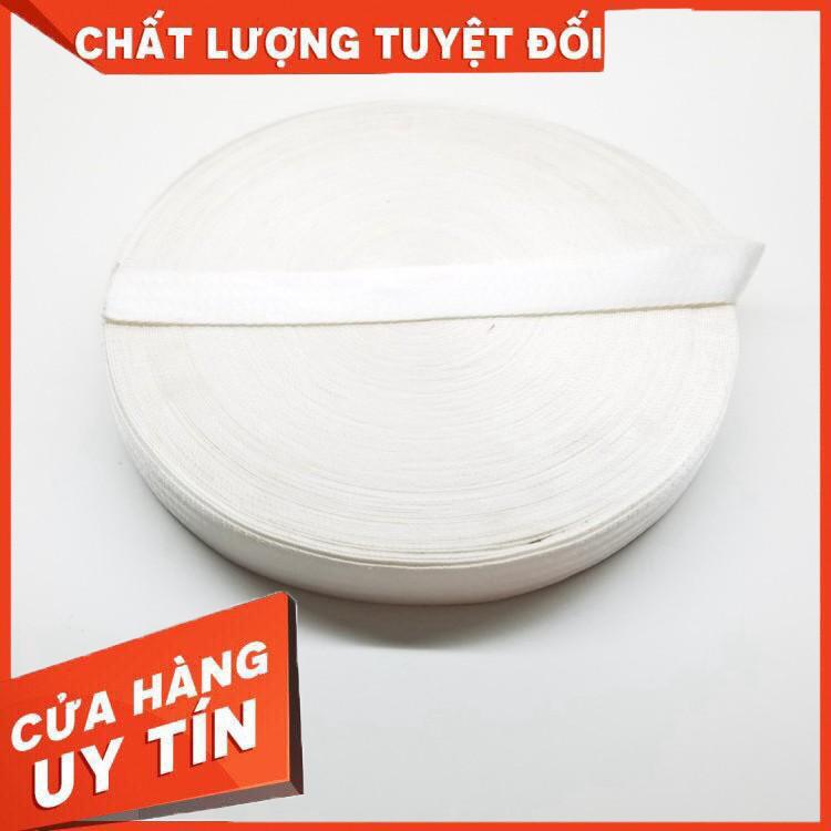 Dây đai vải polyester bản 38mm màu trắng 10-50 mét- CÁP THÉP THÁI BÌNH VINA