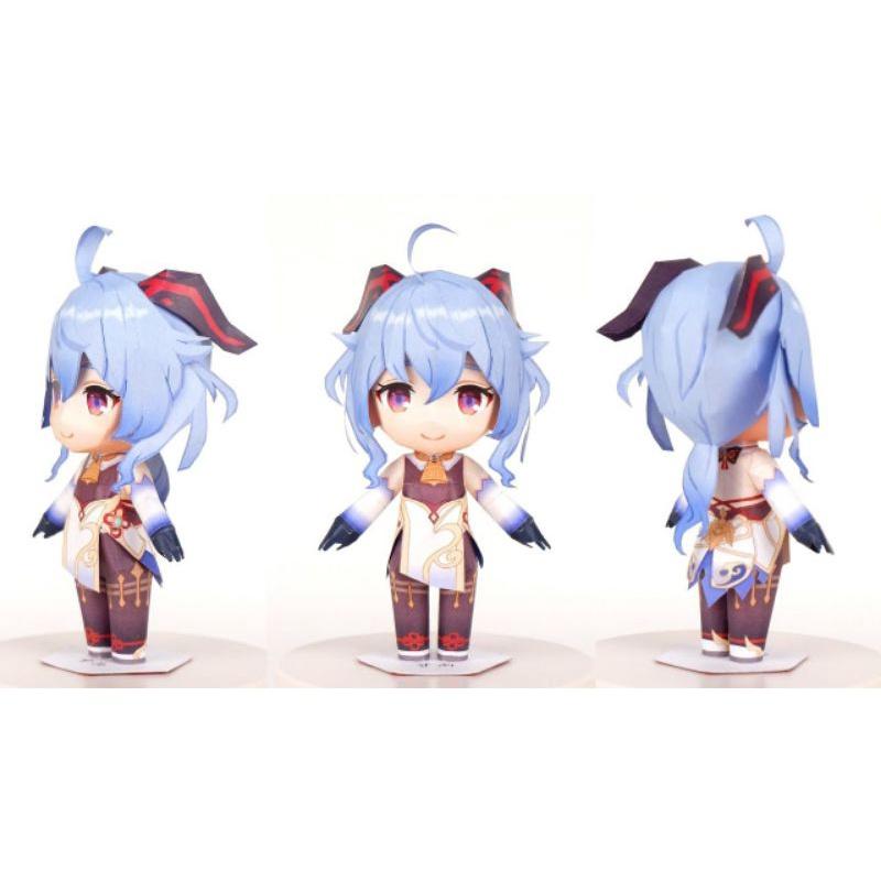 Mô hình giấy anime girl Chibi Ganyu game [Genshin Impact]