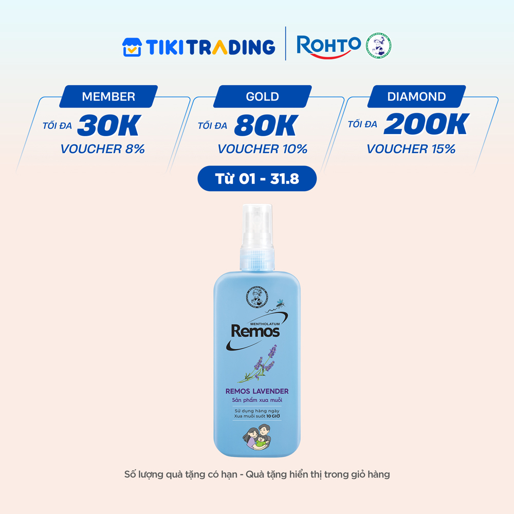 Xịt chống muỗi Rohto Mentholatum Remos Hương Lavender 150ml