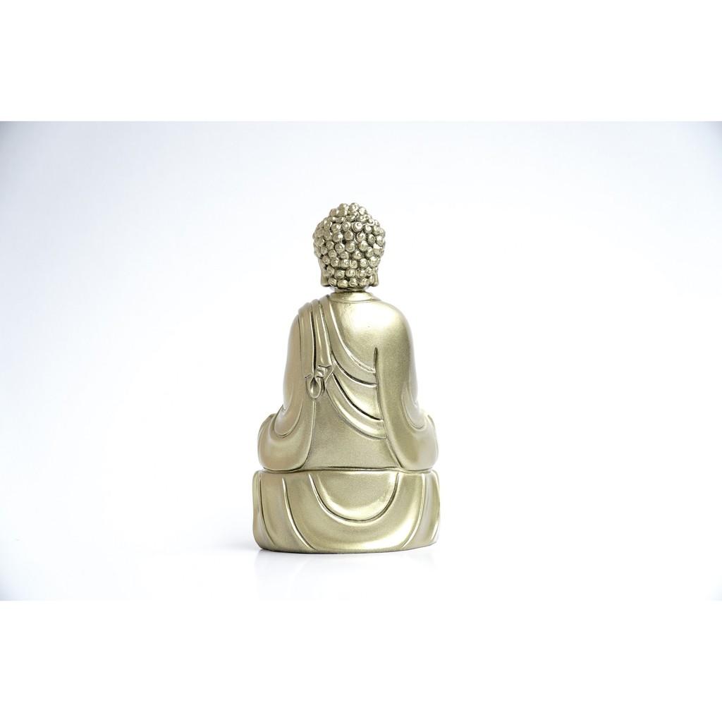 Tượng Phật A Di Đà ngồi xi mạ đồng - Cao 15cm