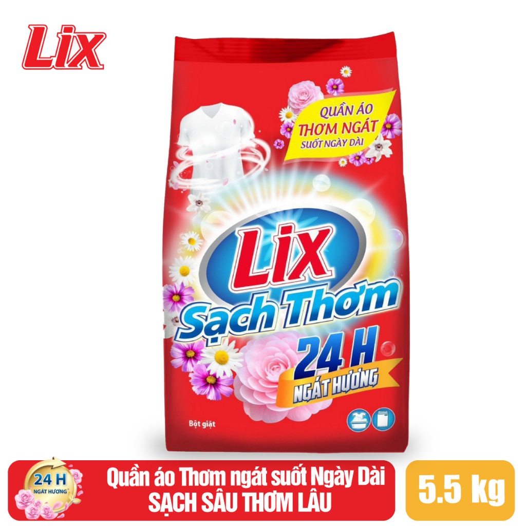 Bột giặt Lix sạch thơm 5.5kg ES550