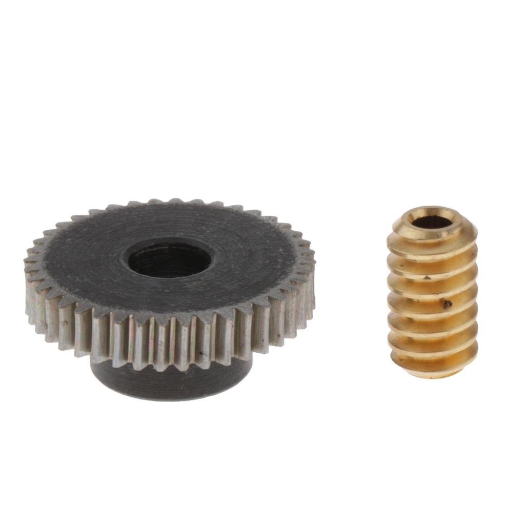 0.5 Mô Đun Thép Con Sâu Bánh Răng 40 Răng + Đồng Gear Trục Bộ