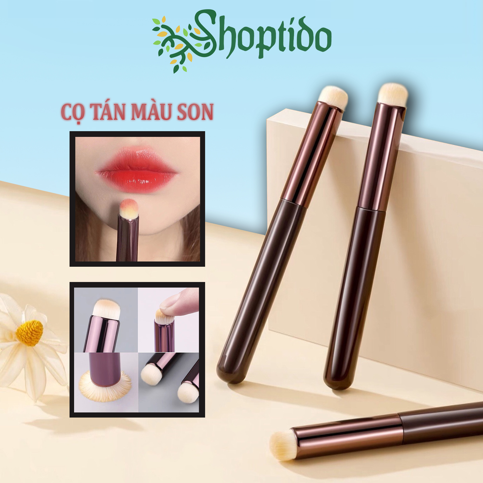 Cọ tán son môi LATUBO siêu nhỏ gọn, dễ dàng tạo hiệu ứng ombre trên môi NPP Shoptido