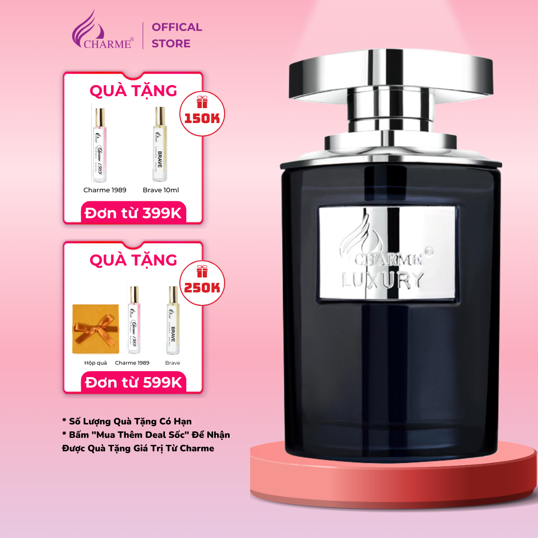 Nước hoa nam cao cấp, Charme Luxury, lưu hương lâu, hương mát lạnh pha chút nồng ấm, 80ml