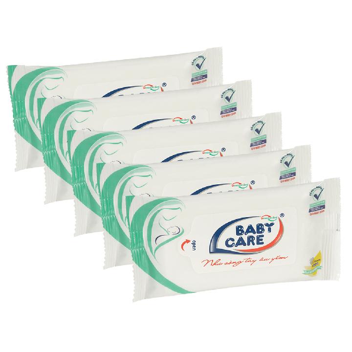 Combo 10 Gói Khăn Ướt Babycare 10Tờ ( Không mùi)