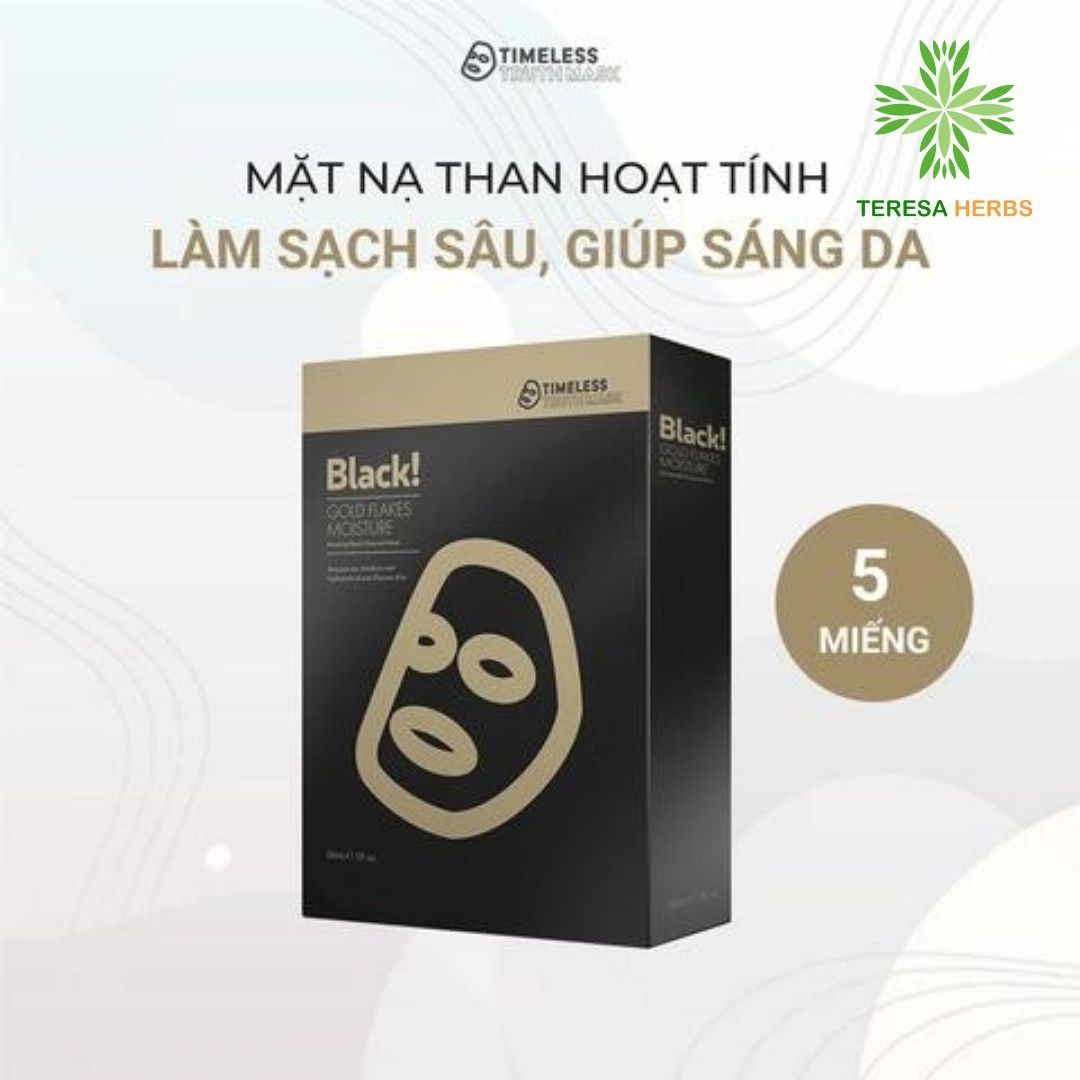 Mặt Nạ Than Hoạt Tính GOLD FLACKES TIMELESS TRUTH MASK Dưỡng Ẩm, Giúp Da Mềm Mại | Mặt Nạ Dưỡng Sáng Da ( Hộp 5 miếng)