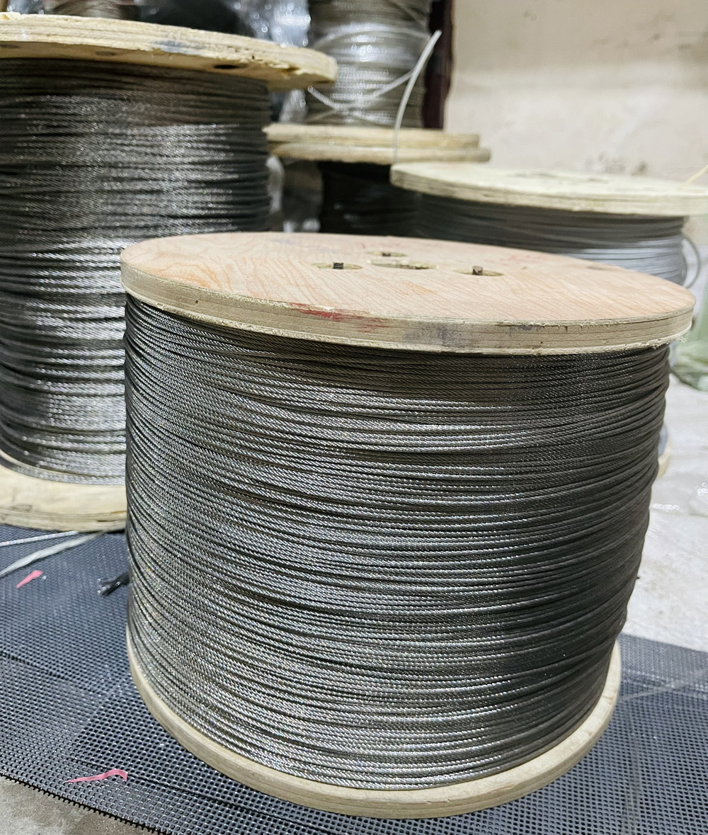 Dây cáp giàn phơi thông minh INOX 304 DÀI 10m, cáp giàn phơi quần áo, cuộn dây cáp inox 304