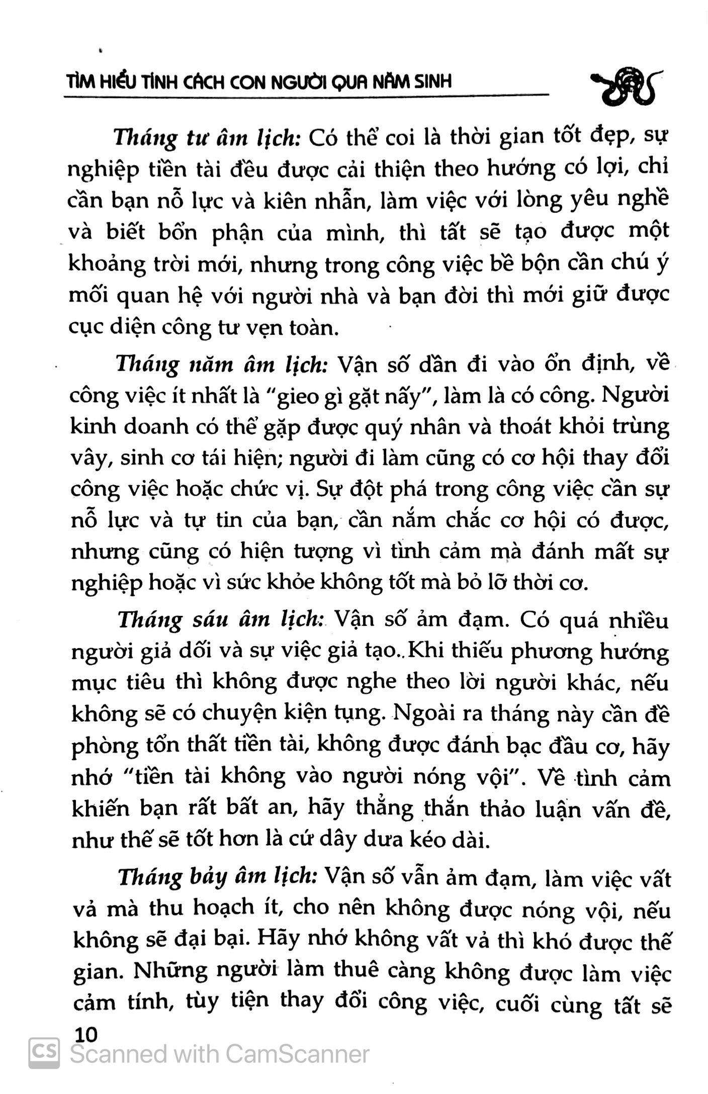 Sách Tìm Hiểu Tính Cách Con Người Qua Năm Sinh Tuổi Tỵ