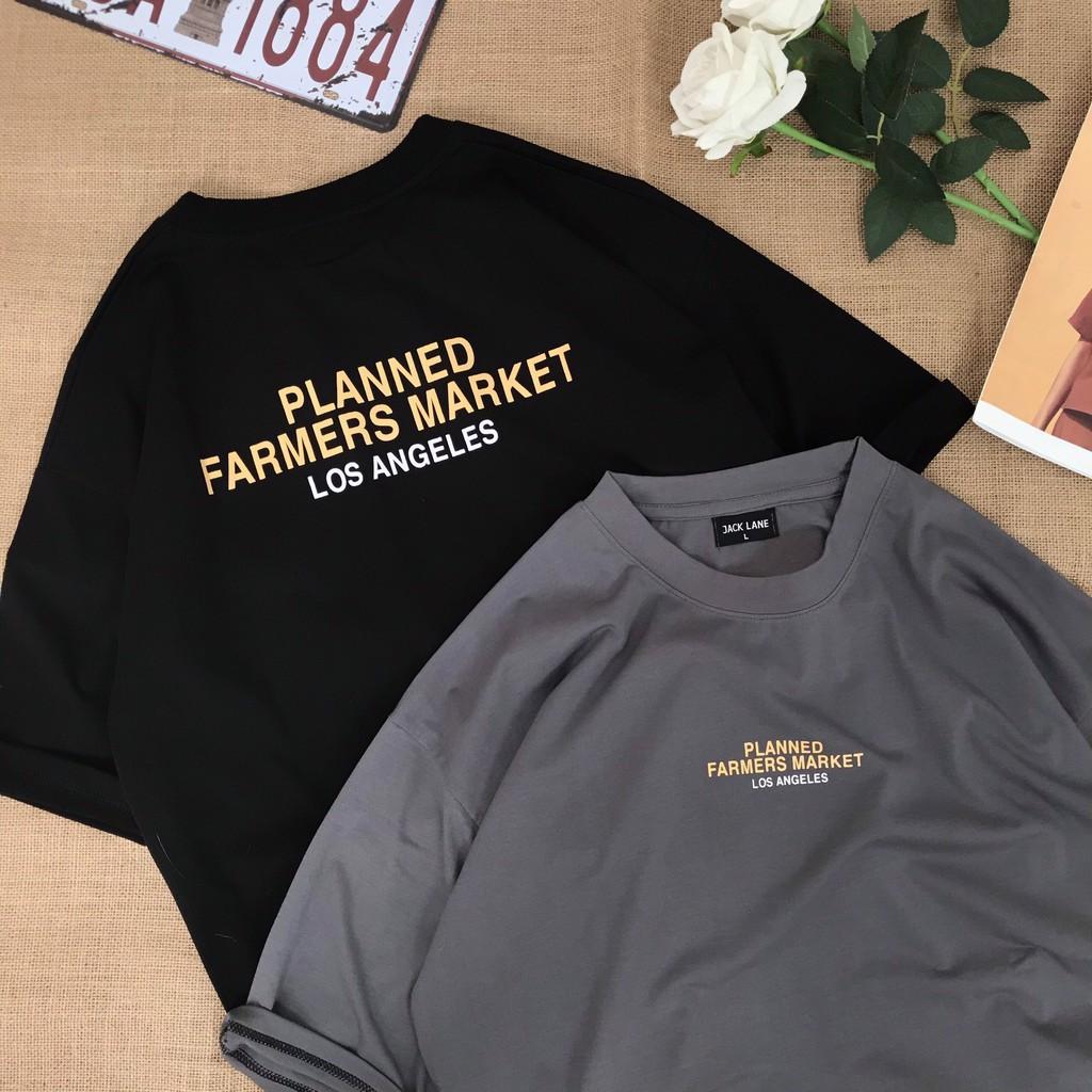 Áo thun tay lỡ Losangeles, Áo phông Unisex Jack Lane nam nữ dáng suông form rộng