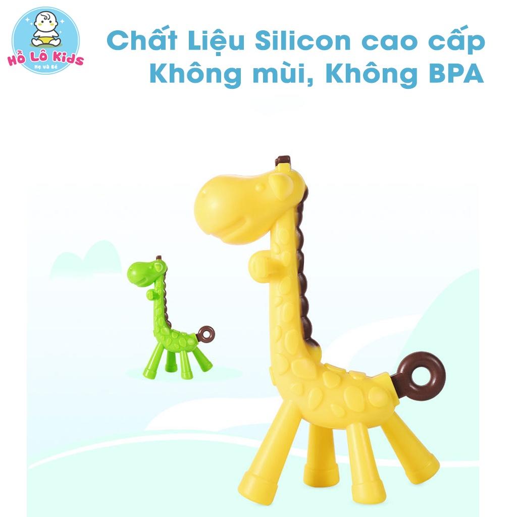 Gặm nướu cho bé silicon hình hươu và chuối, gặm niếu an toàn cho bé Hồ Lô Kids