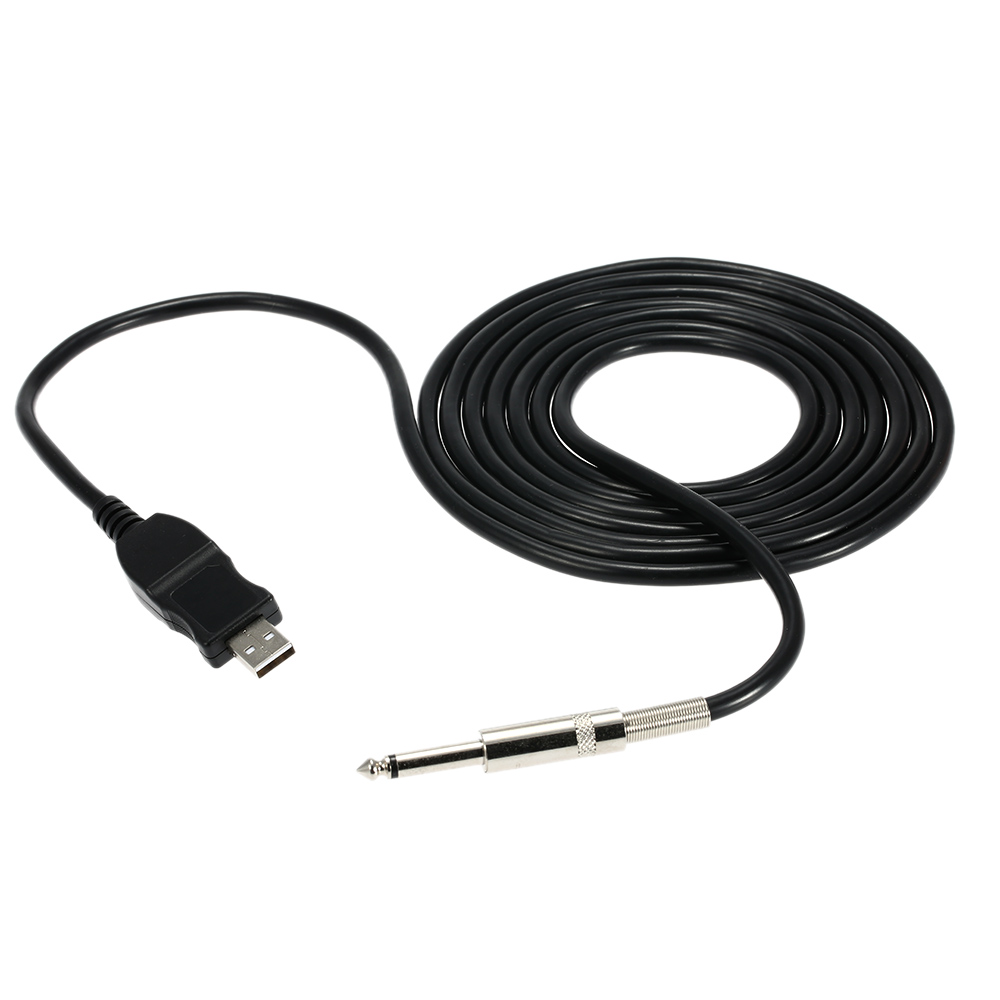 Cáp Chuyển Đổi Kết Nối USB Guitar Bass Mới 1/4 '' 6,3mm Cho PC / Mac Ghi Âm 3m
