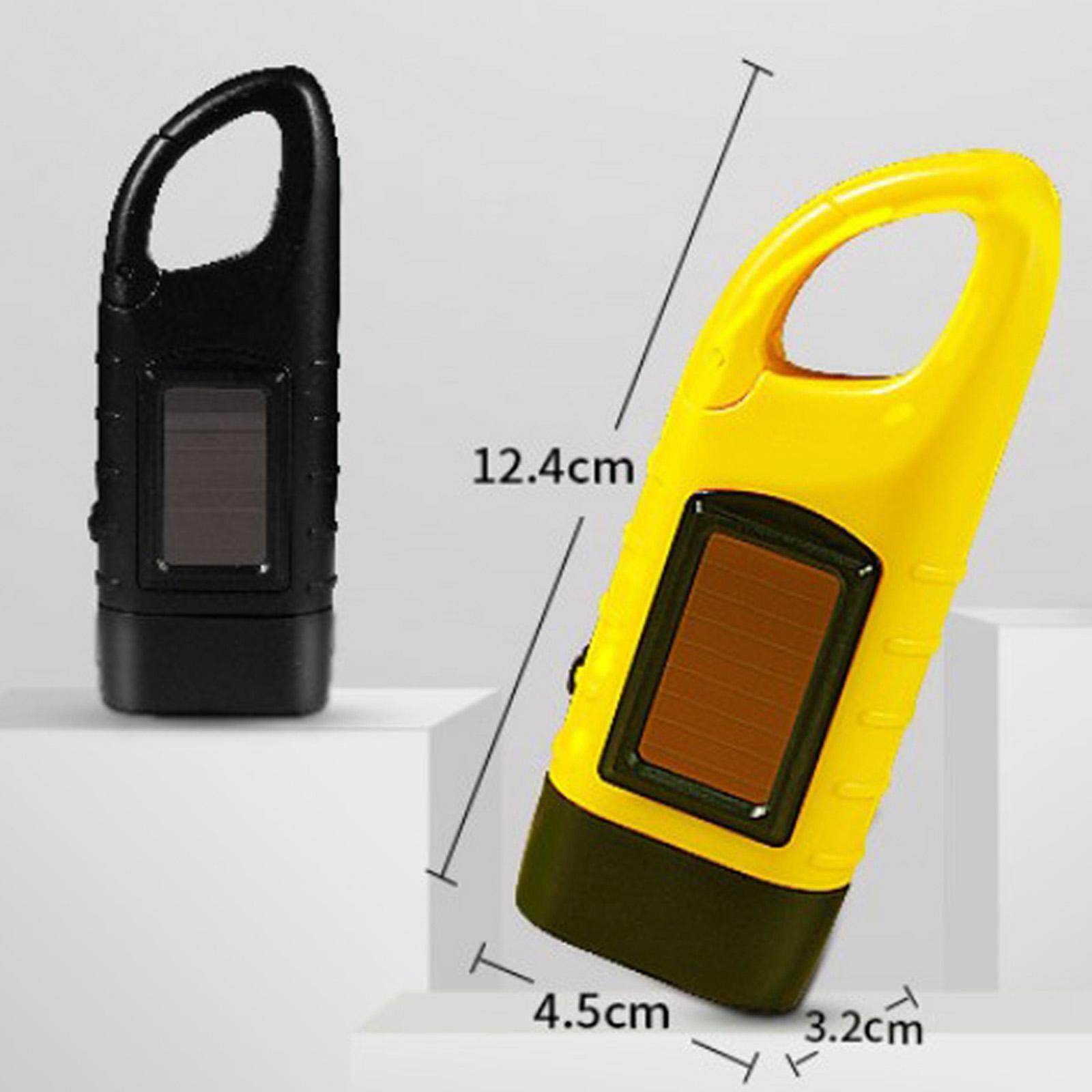 2Pcs Solar Rechargeable Hand Crank Flashlight Bright Work Lights LED Torch