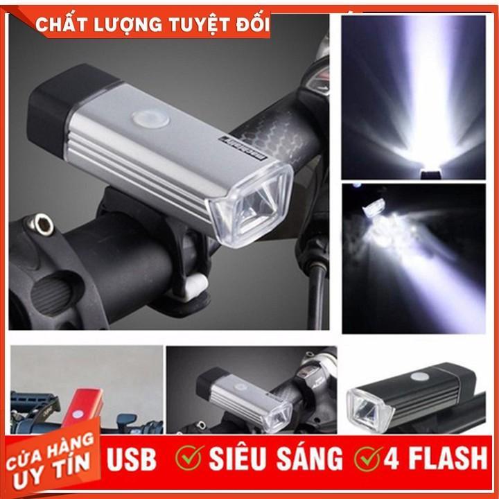 Đèn led gắn xe đạp Machfally siêu sáng, sạc usb, chống nước
