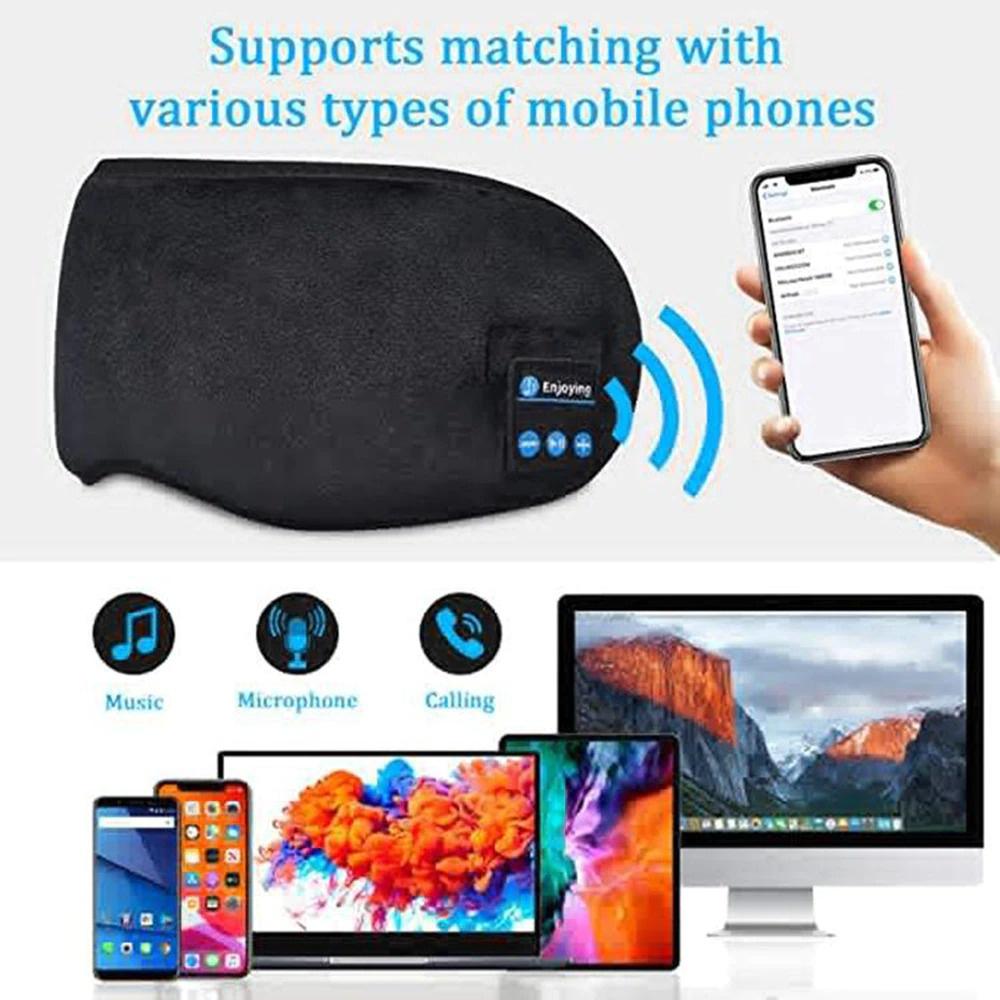 Mặt Nạ Ngủ Che Mắt, Nghe Nhạc Đa Chức Năng Không Dây Bluetooth 5.0 3D