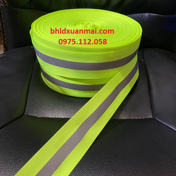 Phản quang vải bản rộng 2,5cm x 100 mét