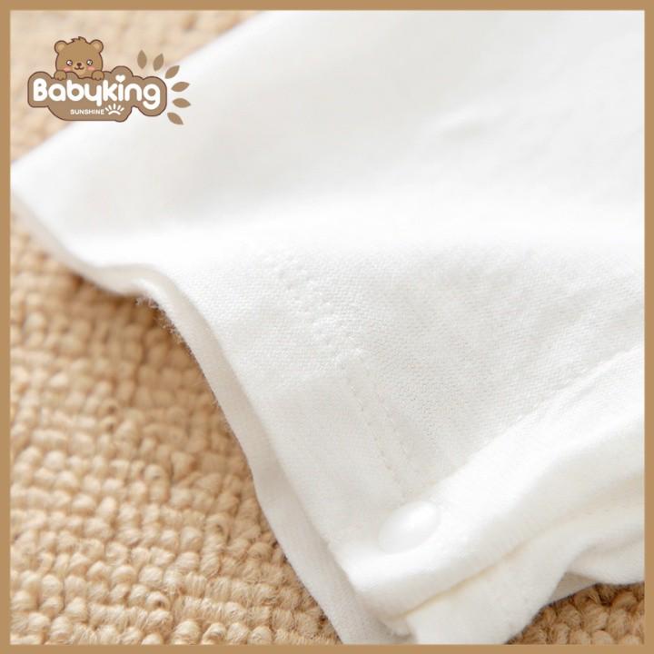 BodySuit,áo liền quần dễ thương ngắn tay kiểu sư tử cho bé (3037),cotton 100%, thương hiệu Aiueo Nhật Bản