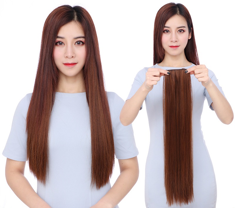 Tóc giả kẹp phím phồng thẳng set 3 cái K03T FREESHIP tóc giả kẹp phồng, kẹp tóc giả, tóc giả kẹp phồng chân tóc